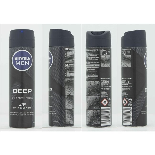 Nivea Men Deodorante Spray Deep 150 Millilitri
