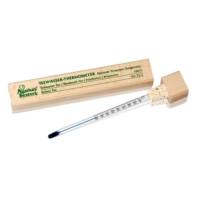 Termometro per Acqua da Tè Agatha's Bester in Scatola di Legno, 1 Pezzo