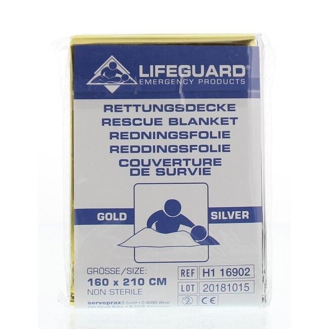 Lifeguard Reddingsdeken goud/zilver 160 x 210 1 Stuks