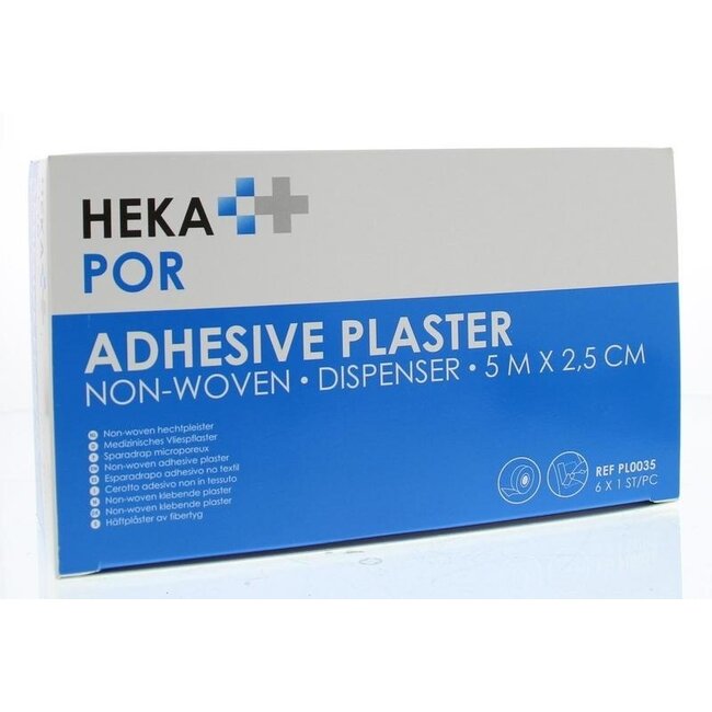 Hekapor Fixierpflaster 5m x 2.50 Vliesstoff 6 Stück