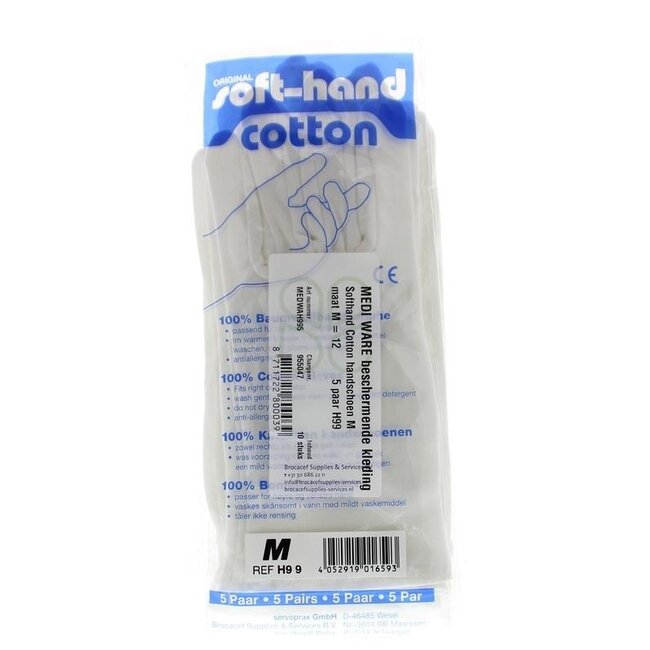 Softhand Verbandhandschuh soft cotton M 12 5 Paar
