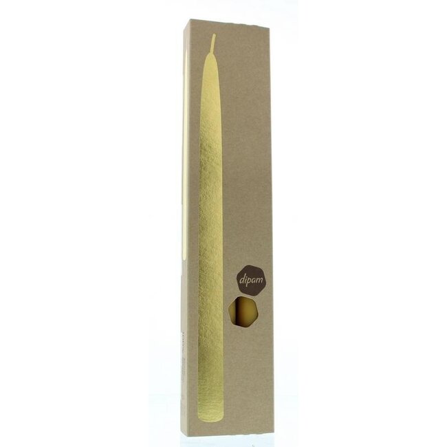 Bougie artisanale B2 en cire d'abeille brune 2,2 x 30 cm, 2 pièces