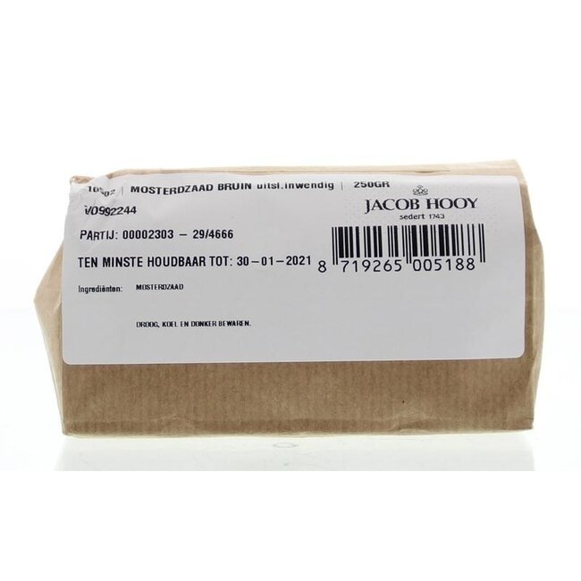 Jacob Hooy Mosterdzaad bruin 250 Gram