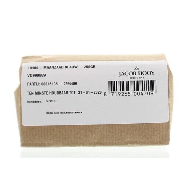 Jacob Hooy Semi di Papavero Blu/Papaver Coer 250 Grammi
