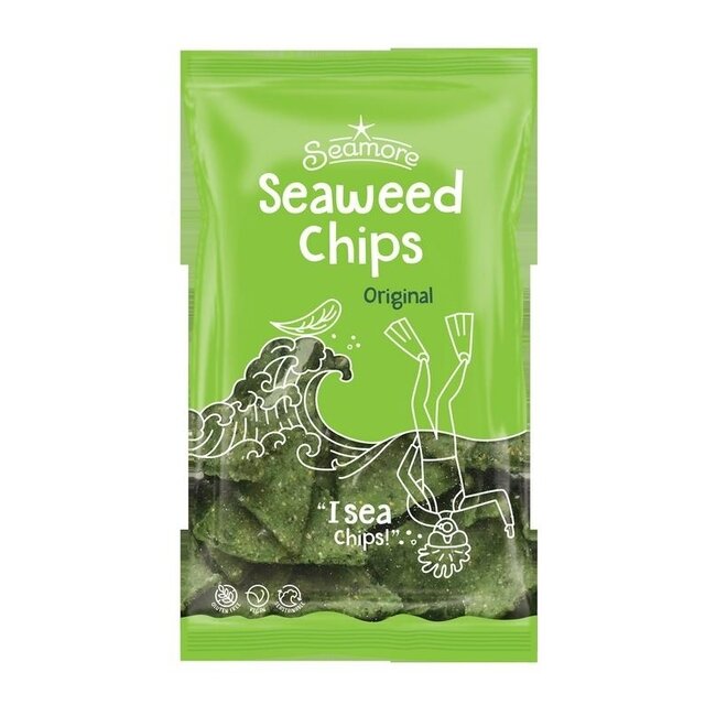 Chips de tortilla Seamore con algas marinas 135 Gramos