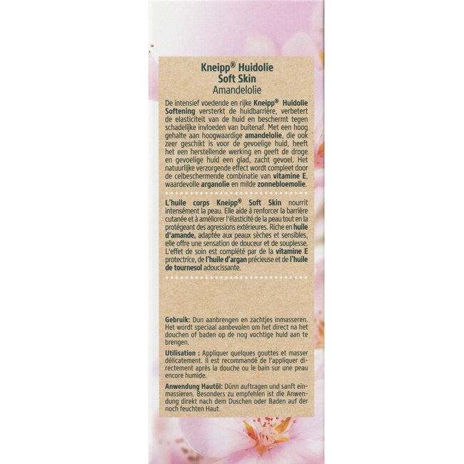 Huile corporelle adoucissante Kneipp Soft Skin à l'huile d'amande 100 ml