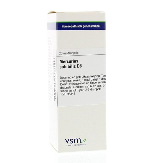 VSM Mercurius Solubilis D8 20 Millilitres
