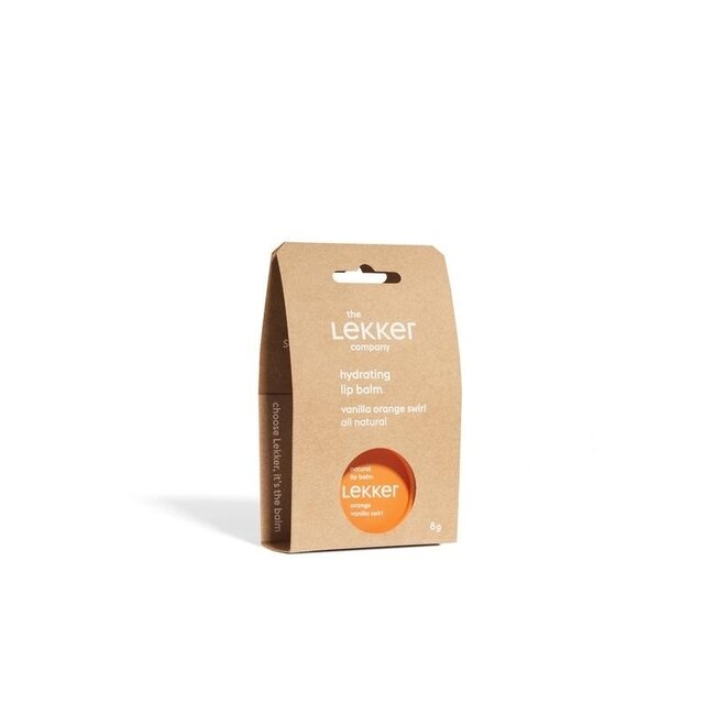 Lekker Company Natürlicher Lippenbalsam Orange 8 Gramm
