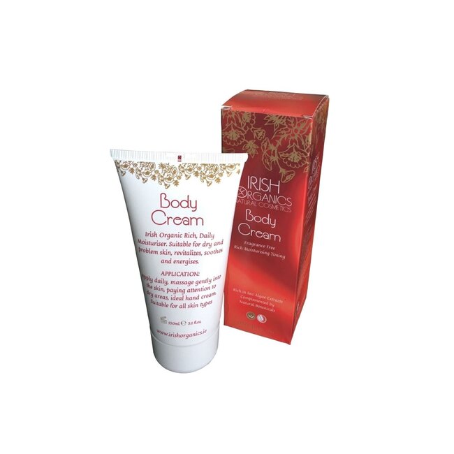Irish Organics Bodycreme zeewier parfumvrij bio 150 Milliliter
