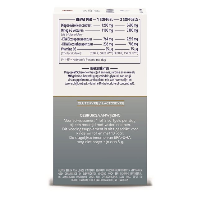 Minami MorEPA Platinum + Vitamine D3 60 Capsules Molles