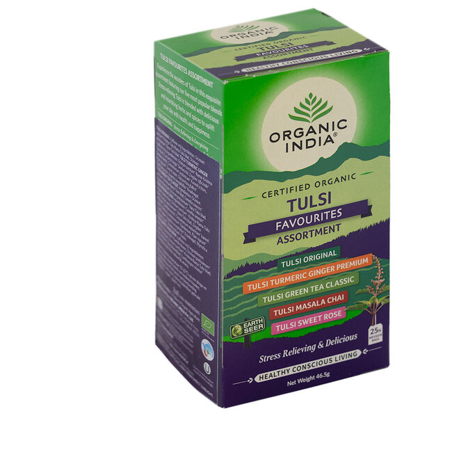 Assortimento di Tè Biologico Tulsi Favourites, 25 Bustine