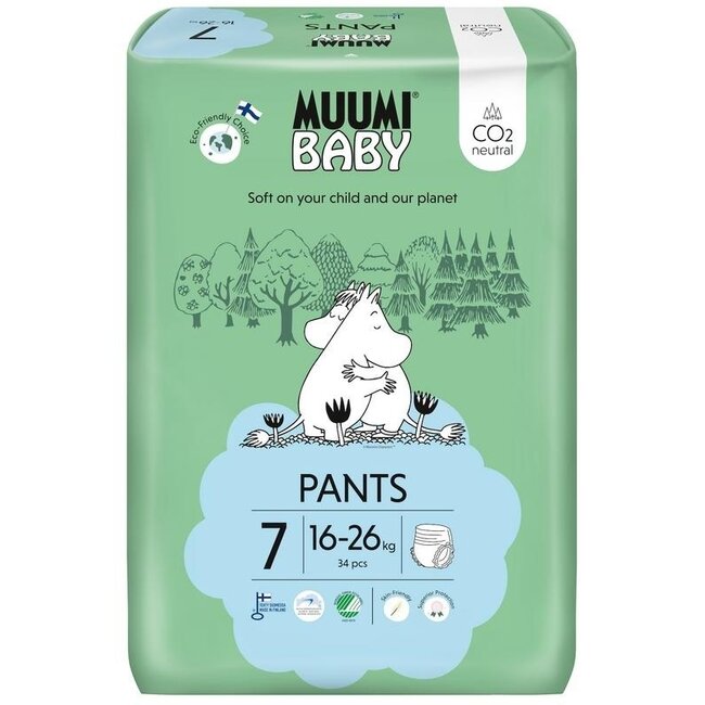 Pannolini Mutandina Ecologici Taglia 7 XL 16-26 kg 34 Pezzi