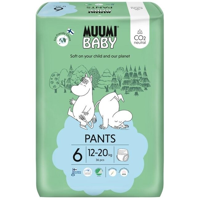 Ekologiczne pieluchomajtki rozmiar 6 junior 12-20 kg 36 sztuk