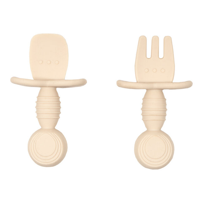 Babybesteck Silikon beige 1 Set