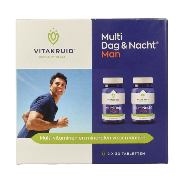 Multi Jour & Nuit Homme 100 % Végétalien 2 x 30 60 comprimés