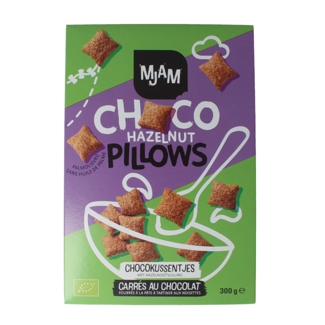 Almohaditas de chocolate y avellana bio 300 Gramos