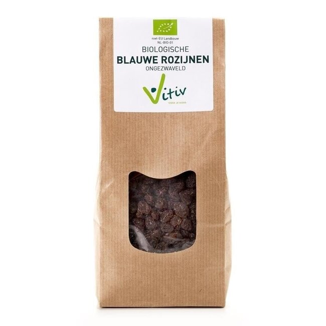 Vitiv Blauwe rozijnen klein bio 500 Gram