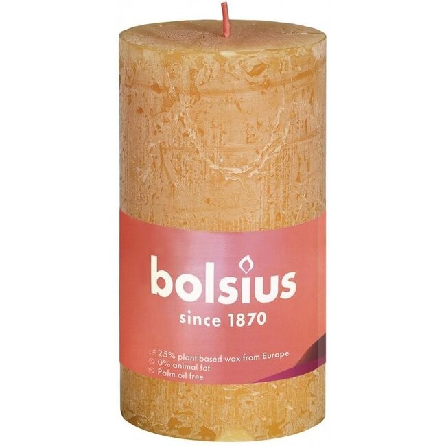 Bolsius Bougie rustique Shine 100/50 Honeycomb Yellow 1 pièce