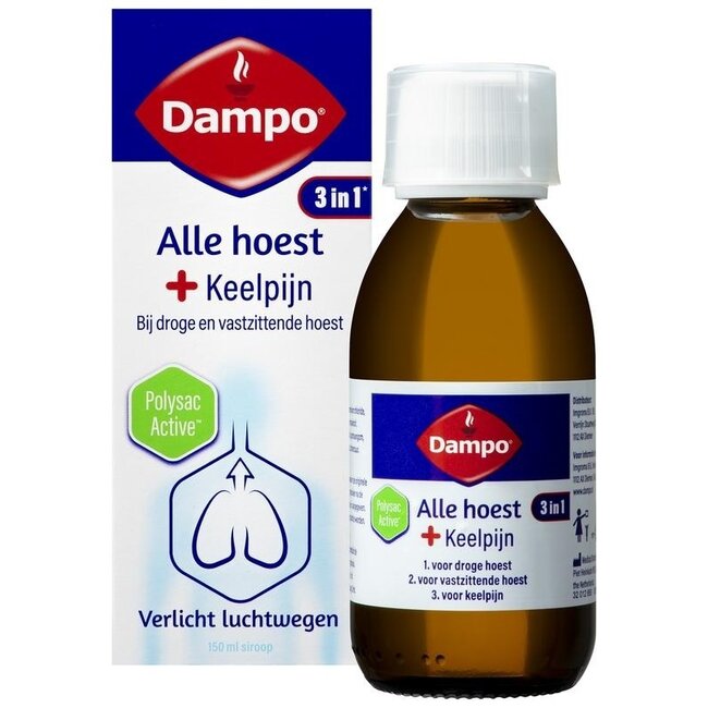 Dampo Alle hoest + keelpijn 150 Milliliter