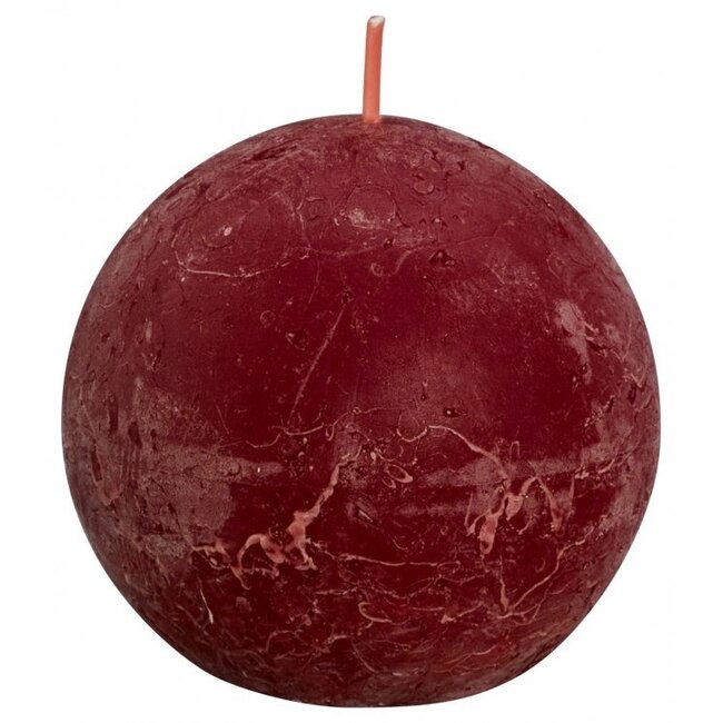 Bolsius Rustiek bolkaars shine 76 velvet red 1 Stuks