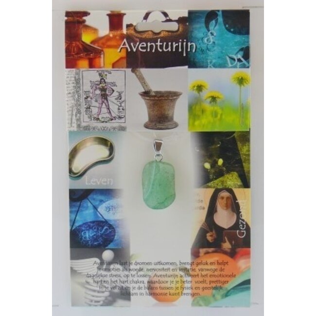 Steengoed Pendentif pierre de santé aventurine verte 1 pièce