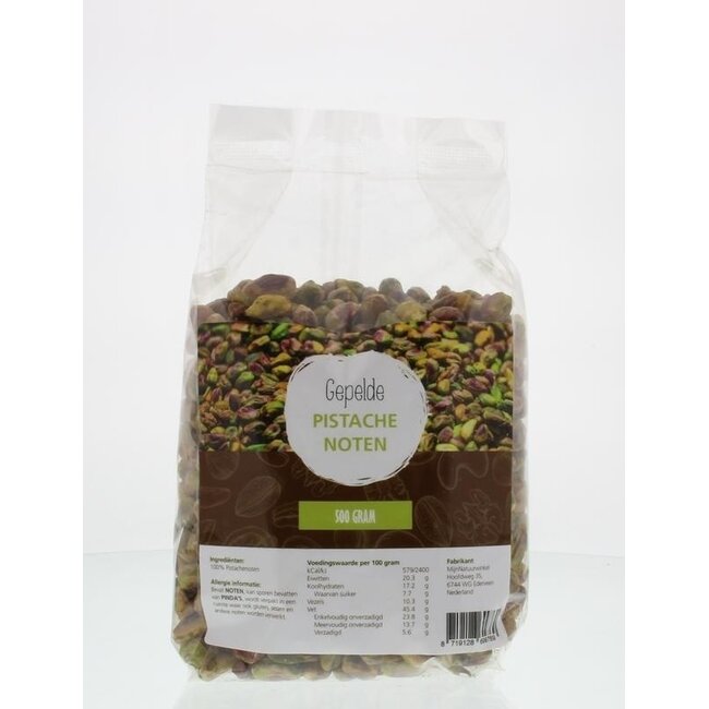MijnNatuurwinkel Gepelde pistache noten 500 Gram