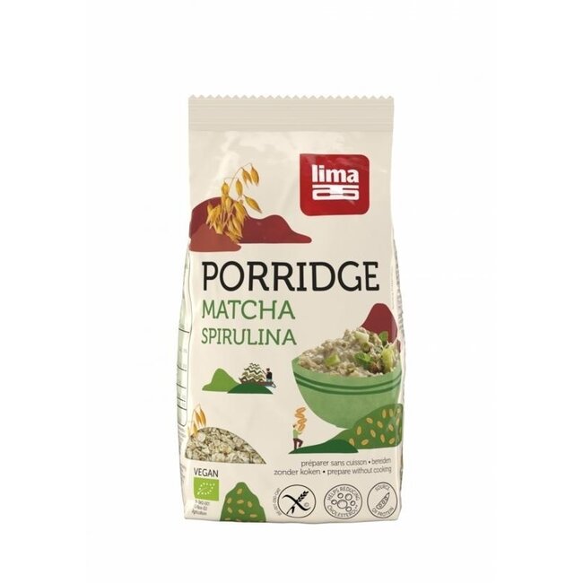 Lima Porridge Express Matcha Spirulina Biologico 350 Grammi