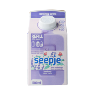 Seepje Handzeep lavendel tonka refill 500.00 Milliliter