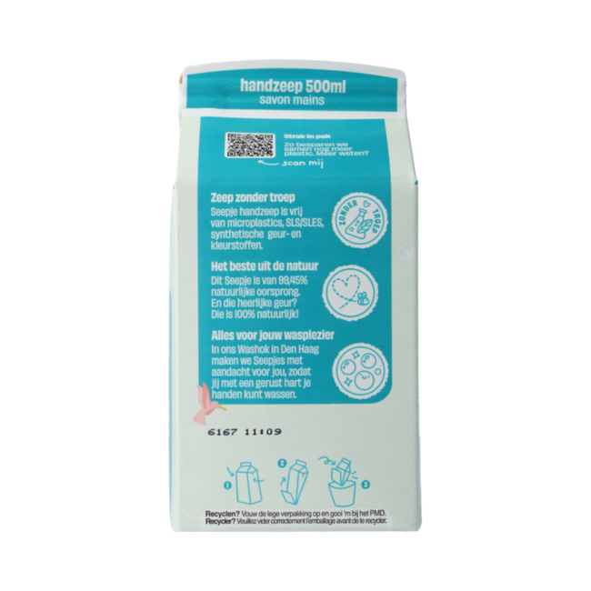 Handzeep eucalyptus rozemarijn refill 500.00 Milliliter