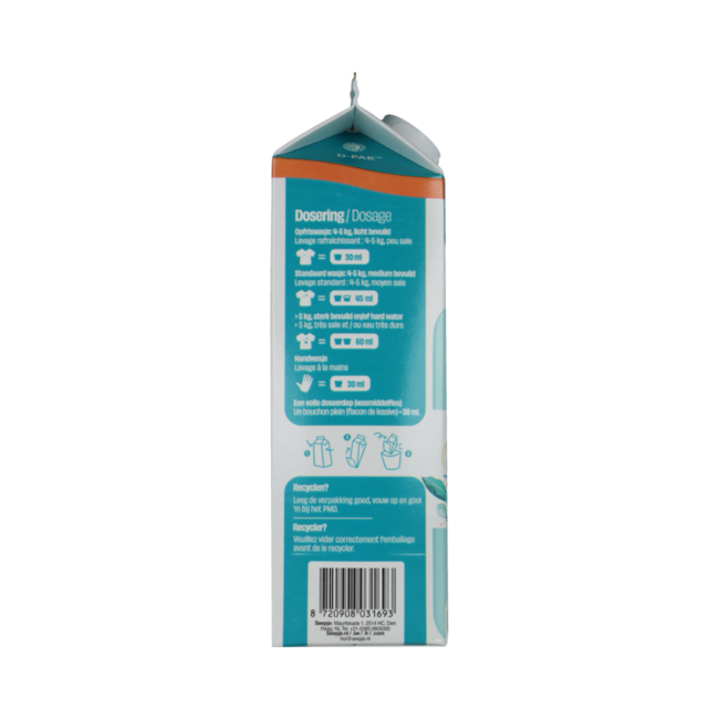 Wasmiddel universeel refill pak 945.00 Milliliter