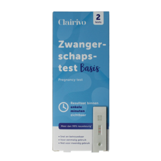 Clairivo Zwangerschapstest cassette 2.00 Stuks