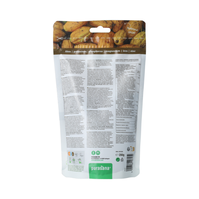 Purasana Vegan cacaopoeder 200.00 Gram