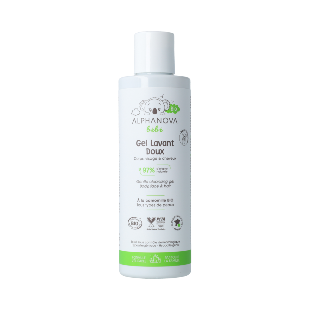 Alphanova Bebe Cleansing Gel body face hair 200 Milliliter