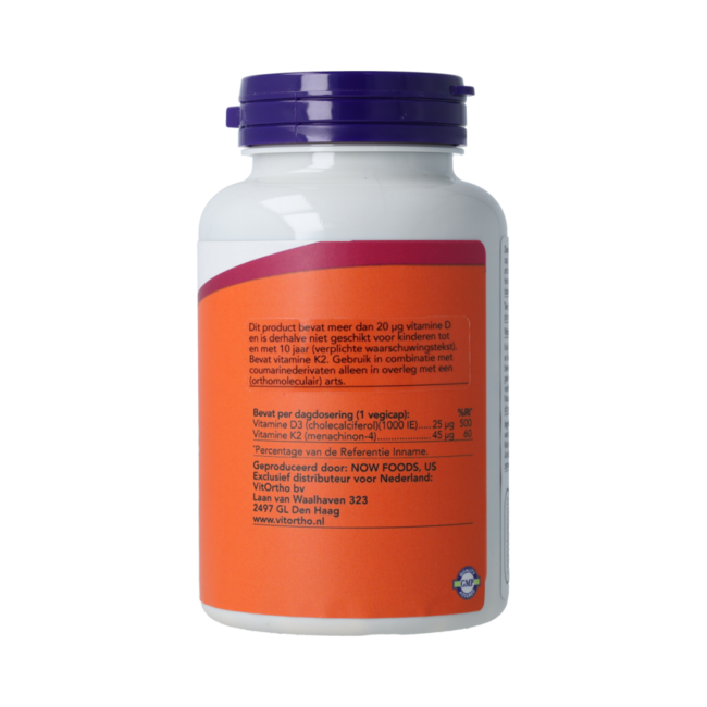 Vitamine D3 en K2 - 1000 IE 45 mcg 180.00 Vegetarische capsules