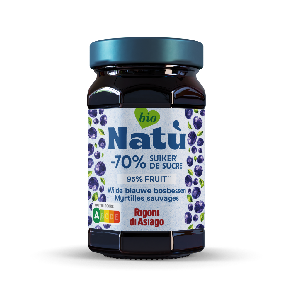 Fiordifrutta Wilde Blauwe bosbesjam bio 600 Gram