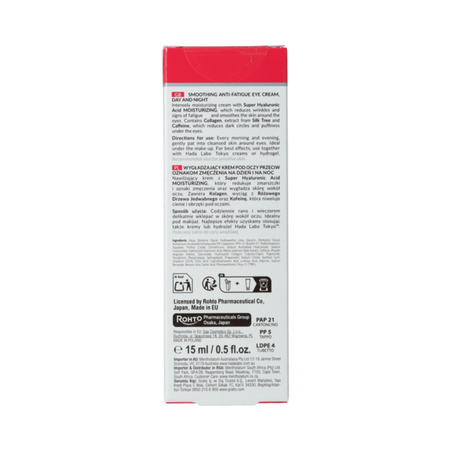 HADA LABO TOKYO Smoothing Anti-Fatigue Eye Cream 15.00 Milliliter