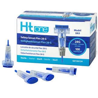 HT One Ht One Veiligheidslancet Flex 28G (1.3/1.8/2.3mm) 100.00 Stuks