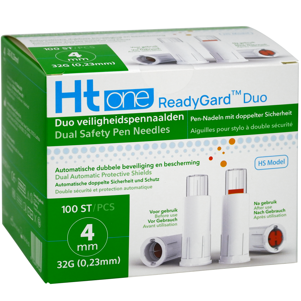 Ht One READYGARD DUO veiligheidspennaald 32G 4mm 100 Stuks