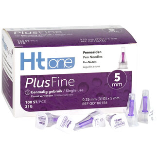 HT One Ht One Plusfine pennaalden 5mm 31G 100.00 Stuks