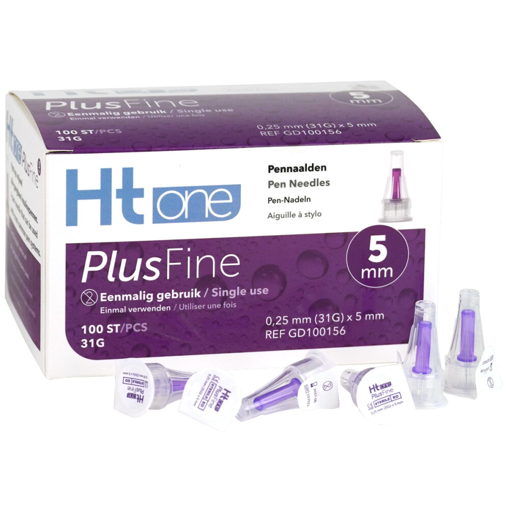 Ht One Plusfine pennaalden 5mm 31G 100 Stuks