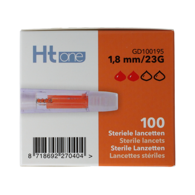 Ht One Veiligheidslancetten 1,8 mm 100.00 Stuks