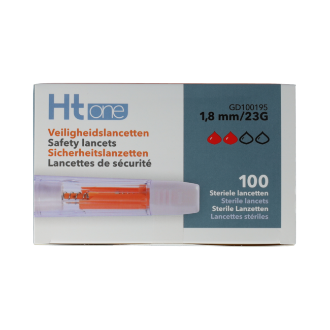 Ht One Veiligheidslancetten 1,8 mm 100.00 Stuks
