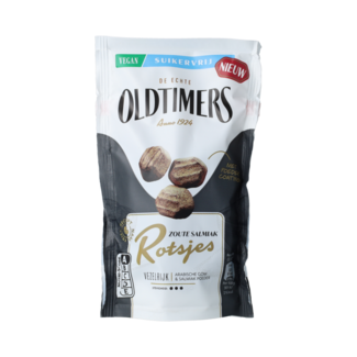Oldtimers Zoute salmiak rotsjes suikervrij 100.00 Gram