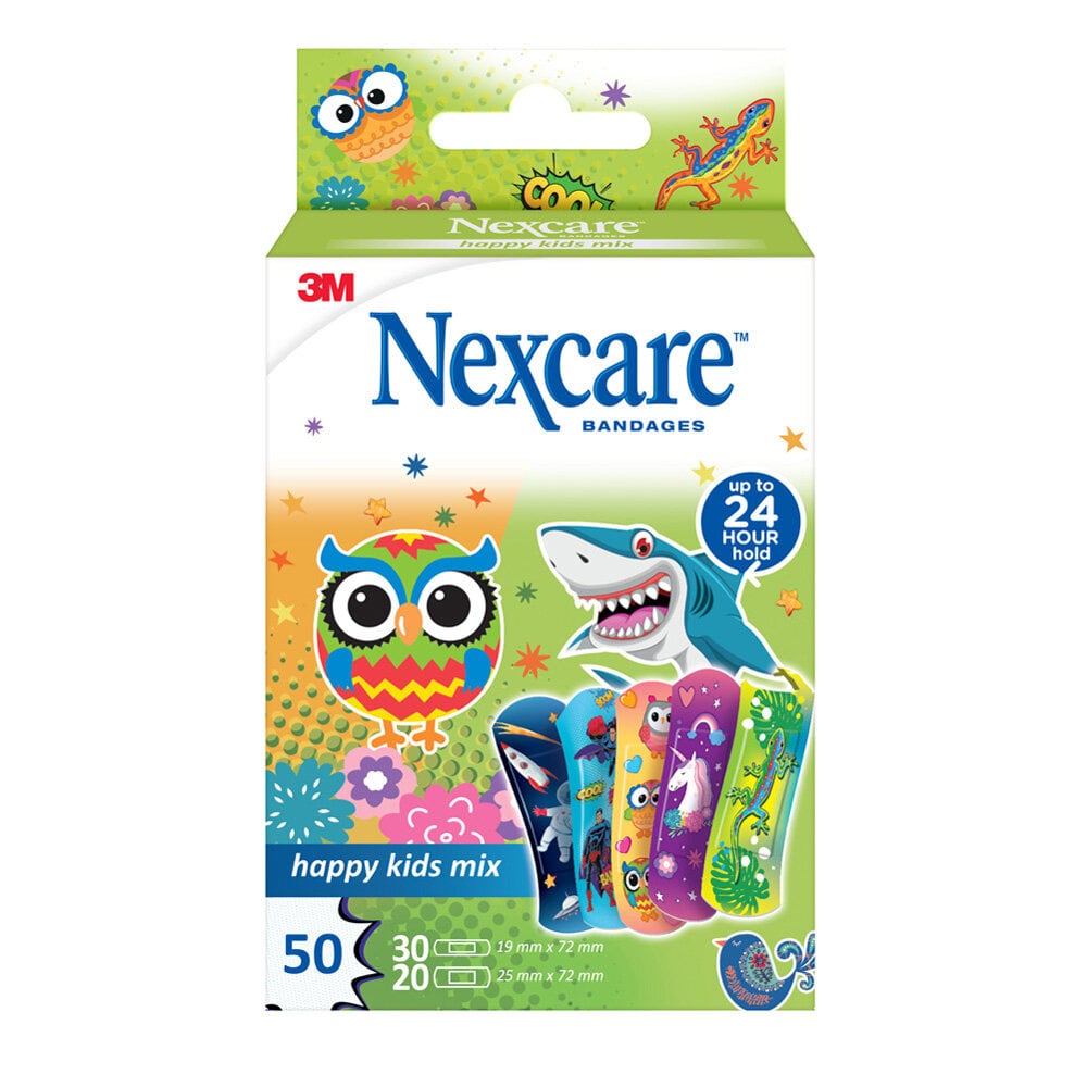 Nexcare Happy Kids Mix pleisters 50 Stuks