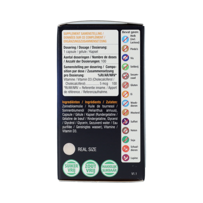 D3 Vitamine 100% 100.00 Capsules