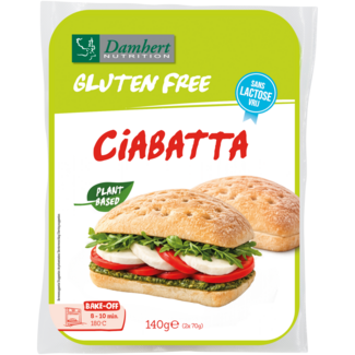 Damhert Glutenvrije Ciabatta Plantbased 140.00 Gram