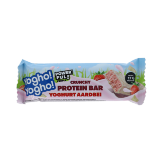Powerful People Crunchy Proteine Bar Yoghurt Aardbei 55.00 Gram