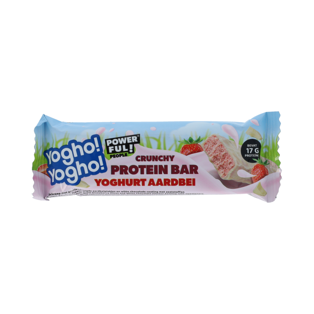 Powerful People Crunchy Proteine Bar Yoghurt Aardbei 55 Gram