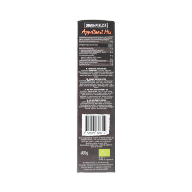 Appeltaartmix bio 400.00 Gram