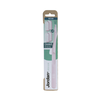 Jordan Tandenborstel Green Clean Change Medium 4-pack 4.00 Stuks